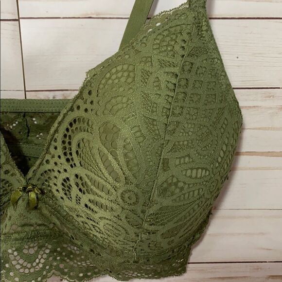 Rafaella Green Lace Bralette Adjustable Strap - Picture 3 of 13